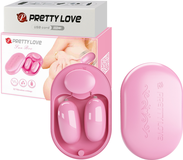 Dual Vibrating Bullet Fun Box – Rechargeable Waterproof Vibrator with 12 Vibration Settings One Size > Vibrators > Mini Vibrators