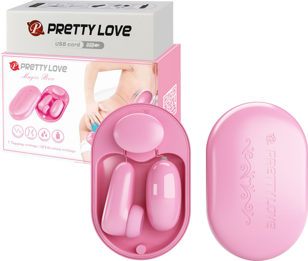 Magic Box Bullet Stimulator – Waterproof USB Rechargeable Vibrator with Tapping and Vibration One Size > Vibrators > Mini Vibrators