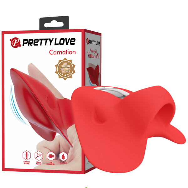Rose Finger Vibrator Rechargeable Silicone with 7 Vibration Modes Soft Surface Vibrator One Size > Vibrators > Finger Vibrators