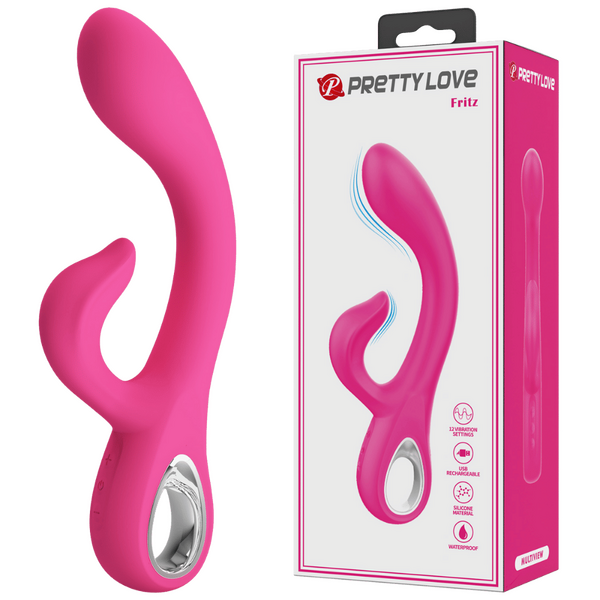 Rechargeable Fritz – Waterproof Silicone Rabbit Vibrator with G-Spot and Clitoral Stimulation One Size > Vibrators > Ladies > Rabbit Multi