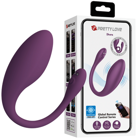 App Control Dora – App-Controlled Rechargeable Curved 12 Vibration Modes Couple's Vibrator One Size > Sex Toys > Couples Toys