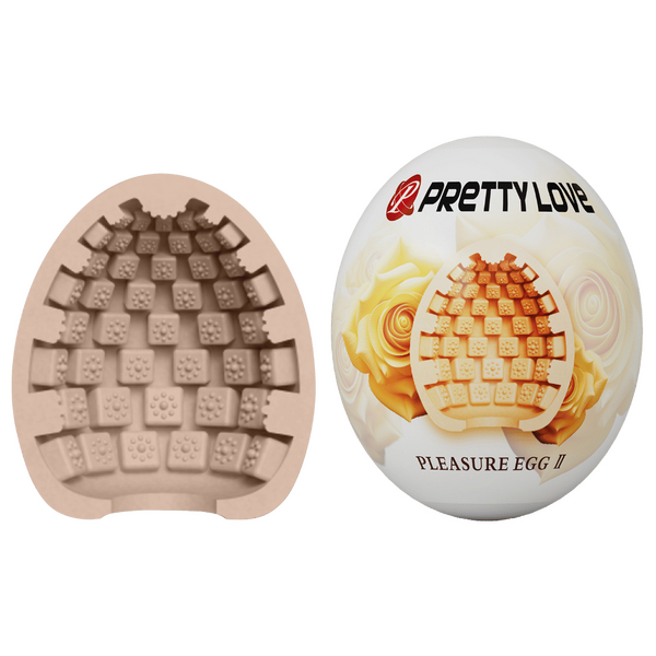 Pleasure Egg – Soft Ribbed Stroker Sleeve Peach > Sex Toys For Men > Masturbators Cup