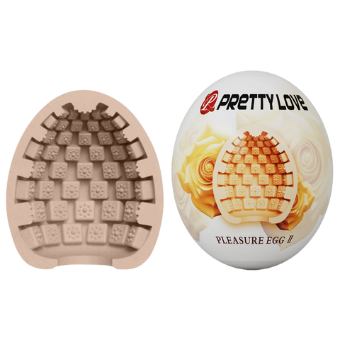 Pleasure Egg – Soft Ribbed Stroker Sleeve Peach > Sex Toys For Men > Masturbators Cup