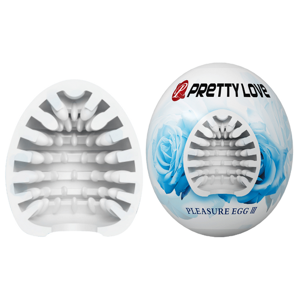Pleasure Egg – Soft Ribbed Stroker Sleeve White > Sex Toys For Men > Masturbators Cup
