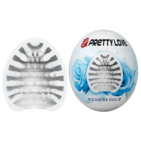 Pleasure Egg – Soft Ribbed Stroker Sleeve White > Sex Toys For Men > Masturbators Cup