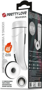 Pretty Love Marissa – Rechargeable Licking and Vibrating Masturbator with 7 Patterns and 12 Intensity Levels One Size > Sex Toys For Men > Masturbators Premium