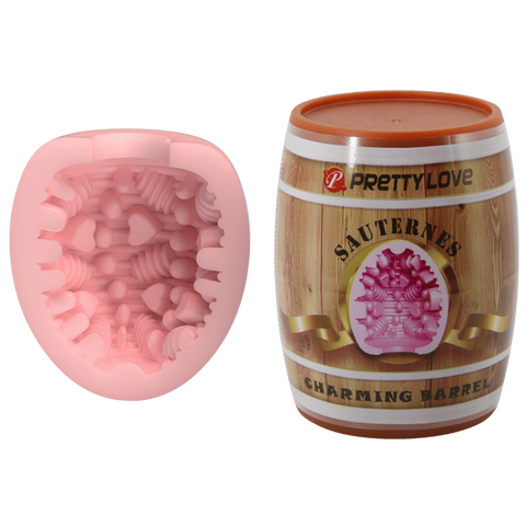 Charming Barrel Masturbator – Soft Realistic TPR Portable Male Masturbator Pink > Sex Toys For Men > Masturbators Cup