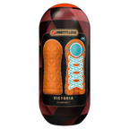 Victoria Masturbator Sleeve – Reusable Stimulation Sleeve with Coil and Ball Orange > Sex Toys For Men > Masturbators Cup