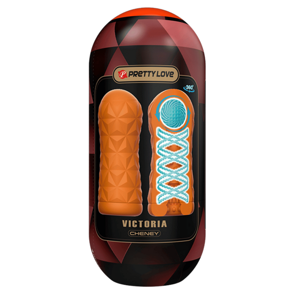 Victoria Masturbator Sleeve – Reusable Stimulation Sleeve with Coil and Ball Orange > Sex Toys For Men > Masturbators Cup