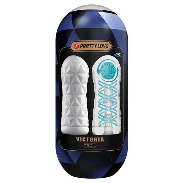 Victoria Masturbator Sleeve – Reusable Stimulation Sleeve with Coil and Ball White > Sex Toys For Men > Masturbators Cup