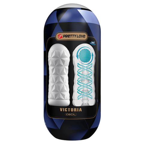 Victoria Masturbator Sleeve – Reusable Stimulation Sleeve with Coil and Ball White > Sex Toys For Men > Masturbators Cup