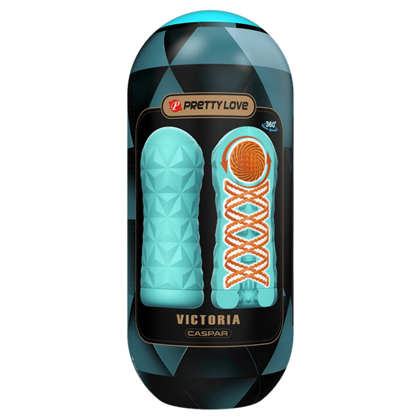 Victoria Masturbator Sleeve – Reusable Stimulation Sleeve with Coil and Ball Blue > Sex Toys For Men > Masturbators Cup