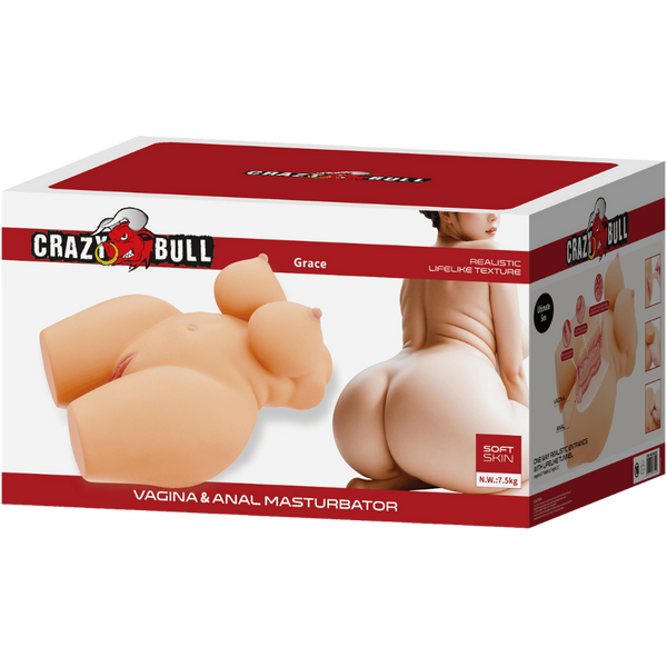 Grace Sort Skin Anatomically Precise Masturbator – Weighted Core Vagina and Anal Stimulator White > Sex Toys > Sex Dolls > Premium