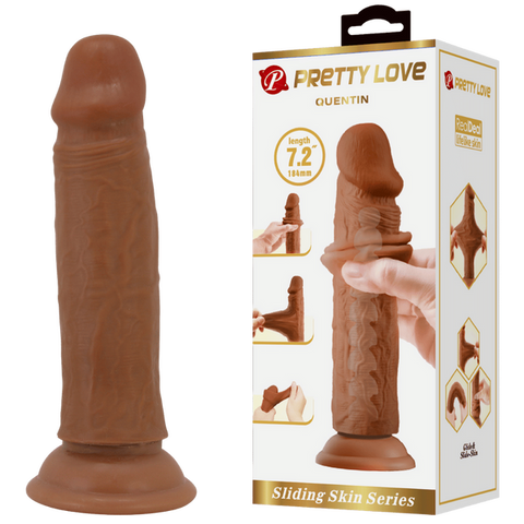 Quentin 7.2 Inch Realistic Dildo – Suction Cup Large TPR Dildo Tan > Dildos > Realistic Dildos