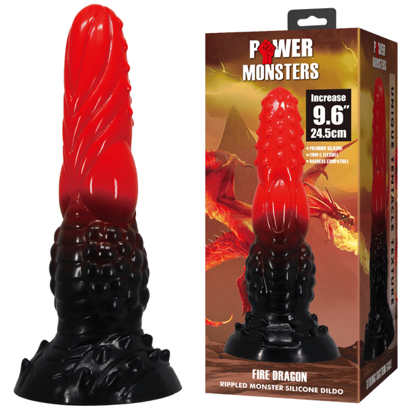 Fire Dragon 9.6 Inch – Rippled Texture Dildo with Suction Base One Size > Dildos > Fantasy