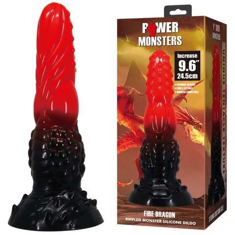 Fire Dragon 9.6 Inch – Rippled Texture Dildo with Suction Base One Size > Dildos > Fantasy