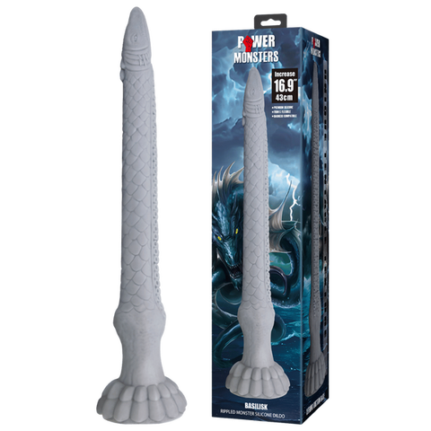 Basilisk Rippled Monster – 16.9 Inch Silicone Dildo One Size > Dildos > Fantasy