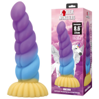 Unicorn Rippled Monster 8.6 Inch Silicone Dildo One Size > Dildos > Fantasy