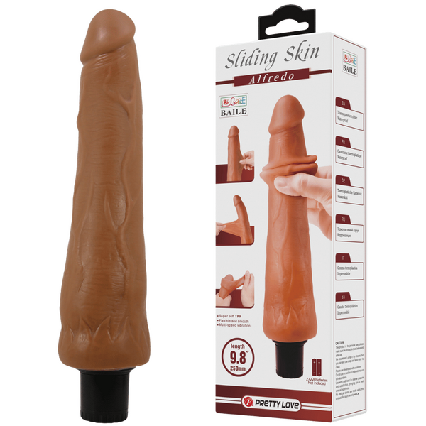 Alfredo Vibrating 9.8 Inch Realistic Dildo – Multi-Speed Vibrator One Size > Dildos > Realistic Dildos