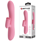 Chris Rechargeable Rotating Tongue Rabbit Vibrator One Size > Vibrators > Ladies > Rabbit Multi