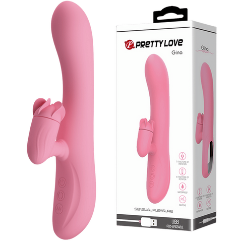 Gina – Rotating Tongue Rabbit Vibrator with 7 Vibration Functions One Size > Vibrators > Ladies > Rabbit