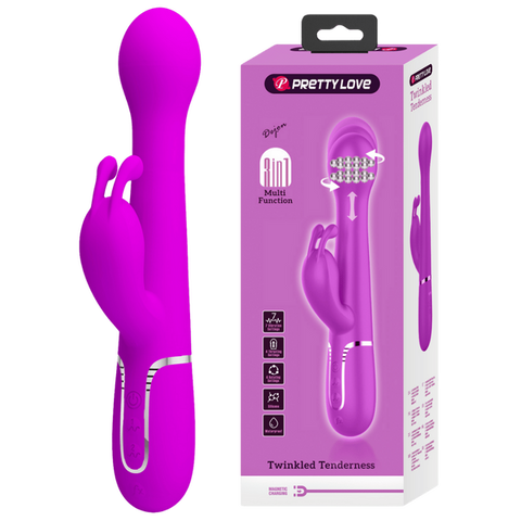 Dejon 3in1 Multi-Function Vibrator – Rabbit Vibrator with Twin Motors and 7 Vibration Modes Pink > Vibrators > Ladies > Rabbit