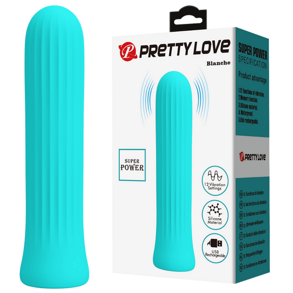 Pretty Love Rechargeable Silicone Vibrator – 12 Vibration Speeds Rechargeable Vibrator Seafoam > Vibrators > Standard Vibrators
