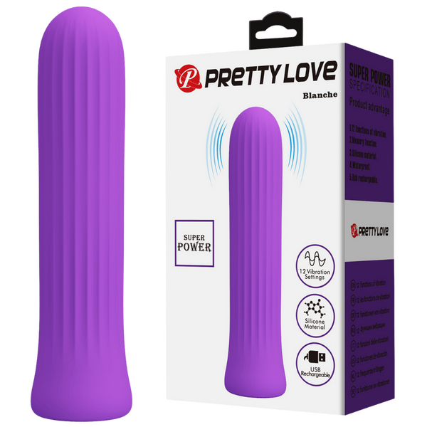 Pretty Love Rechargeable Silicone Vibrator – 12 Vibration Speeds Rechargeable Vibrator Purple > Vibrators > Standard Vibrators