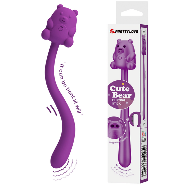 Pretty Love Cute Bear Flirting Stick – 7-Mode Vibrator Purple > Vibrators > Unconventional
