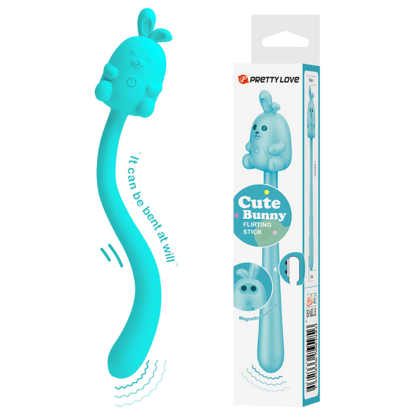 Pretty Love Cute Bunny Flirting Stick – Vibrator with Seven Vibration Modes Blue > Vibrators > Unconventional