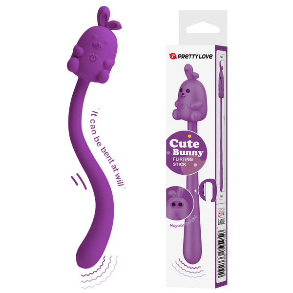 Pretty Love Cute Bunny Flirting Stick – Vibrator with Seven Vibration Modes Purple > Vibrators > Unconventional