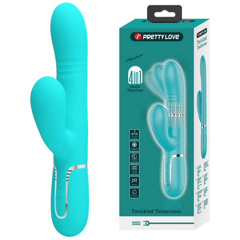 Mariana 4in1 Multi-Function Rabbit Vibrator – 7 Vibration and Thumping Modes Seafoam > Vibrators > Ladies > Rabbit