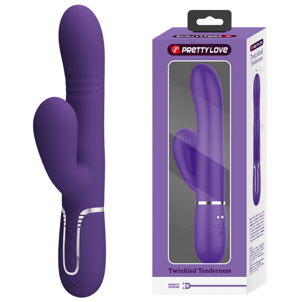 Mariana 4in1 Multi-Function Rabbit Vibrator – 7 Vibration and Thumping Modes Dark Purple > Vibrators > Ladies > Rabbit