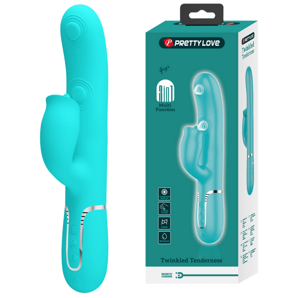 Pretty Love Gigi 3in1 – Multi-Function Rabbit Vibrator with Dual Stimulation Seafoam > Vibrators > Ladies > Rabbit