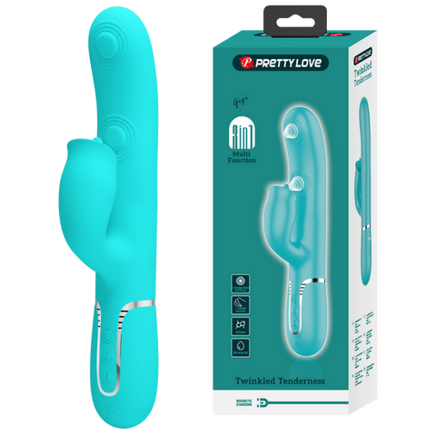 Pretty Love Gigi 3in1 – Multi-Function Rabbit Vibrator with Dual Stimulation Seafoam > Vibrators > Ladies > Rabbit