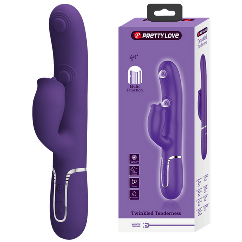 Pretty Love Gigi – 3-in-1 Multi-Function Rabbit Vibrator with 7 Settings Purple > Vibrators > Ladies > Rabbit