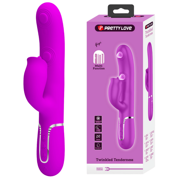 Pretty Love Gigi 3in1 – Multi-Function Rabbit Vibrator with Dual Stimulation Pink > Vibrators > Ladies > Rabbit