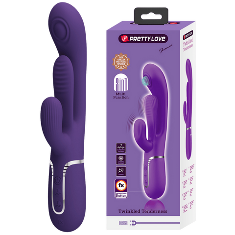 Shania 4in1 Multi-Function Rabbit Vibrator – Velvet Silicone 7 Vibration Settings Dark Purple > Vibrators > Ladies > Rabbit