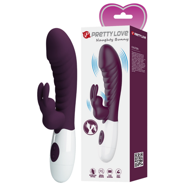 Naughty Bunny – Dual Stimulator Vibrator With G-Spot And Clitoral Vibration Purple > Vibrators > Ladies > Rabbit