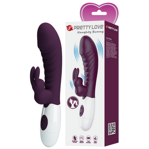 Naughty Bunny – Dual Stimulator Vibrator With G-Spot And Clitoral Vibration Purple > Vibrators > Ladies > Rabbit