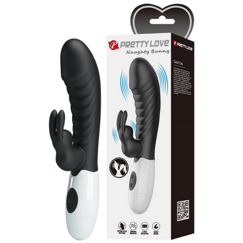 Naughty Bunny – Dual Stimulator Vibrator With G-Spot And Clitoral Vibration Black > Vibrators > Ladies > Rabbit