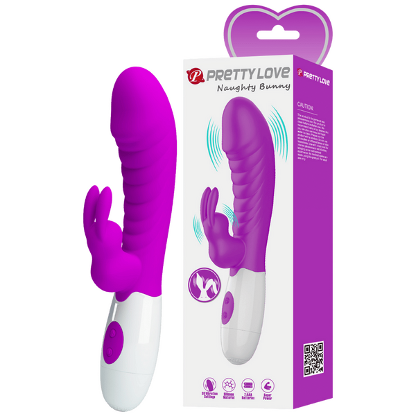 Naughty Bunny – Dual Stimulator Vibrator With G-Spot And Clitoral Vibration Pink > Vibrators > Ladies > Rabbit