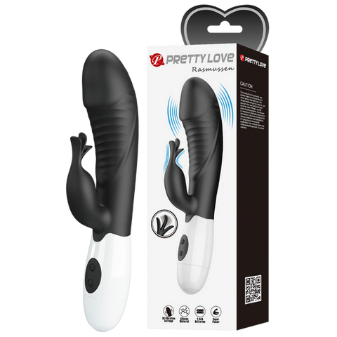 Rasmussen Dual Stimulator – G-Spot and Clitoral Vibrator with 30 Frequencies Black > Vibrators > Ladies > Rabbit