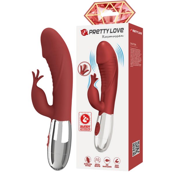 Rasmussen Rechargeable Dual-Motor Silky Silicone G-Spot and Clitoral Vibrator One Size > Vibrators > Ladies > Rabbit