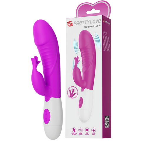Rasmussen Dual Stimulator – G-Spot and Clitoral Vibrator with 30 Frequencies Pink > Vibrators > Ladies > Rabbit