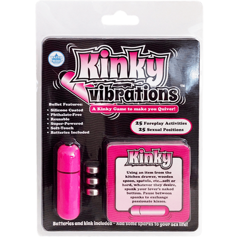 Kinky Vibrations – 50 Activity cards and Bullet Vibrator One Size > Novelties > Gag Gifts