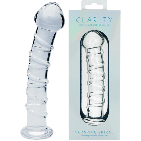 Seraphic Spiral – Hand-Blown Borosilicate Glass Dildo 160mm > Glass > Dildos