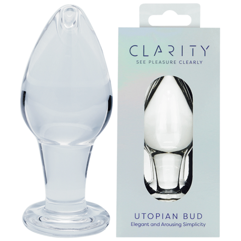 Utopian Bud Glass Butt Plug – Handcrafted 3.5 Inch Borosilicate Glass Plug > Glass > Toys