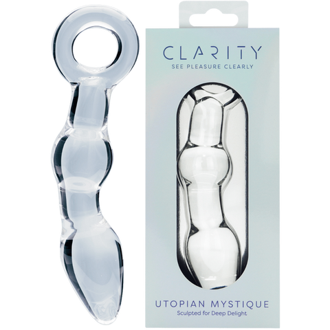 Utopian Mystique – 5.2 Inch Ribbed Glass Anal Dildo One Size > Glass > Dildos