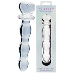 Hera's Cascade Handblown Borosilicate Glass Dildo – Sculptural Handle 5.9 Inch Insertable Length Clear > Glass > Dildos